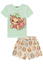 Conjunto de blusa em meia malha e shorts em moletom sem pelúcia 95370 Infanti Infantil Menina Conjunto de blusa em meia malha e shorts em moletom sem pelúcia 95370 Infanti Infantil Menina