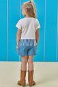 Shorts em jeans com elastano 94827 Kukiê Infantil Menina