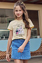 Short saia em jeans com elastano 94990 Vic Teen Menina Short saia em jeans com elastano 94990 Vic Teen Menina