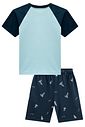 Conjunto de camiseta em meia malha e bermuda em molevisco com elastano 98226 LucBoo Infantil Menino