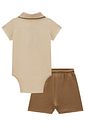 Conjunto de body polo em piquet com elastano e bermuda em moletom relevo 98022 LucBoo Bebê Menino Conjunto de body polo em piquet com elastano e bermuda em moletom relevo 98022 LucBoo Bebê Menino