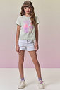 Shorts em sarja com elastano 95000 Vic Teen Menina