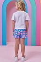 Conjunto de blusa em meia malha e shorts em malha laise 99610 Kukiê Infantil Menina
