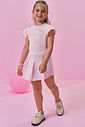 Short saia em sarja com elastano 98802 Kukiê Infantil Menina