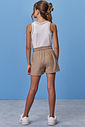 Conjunto de regata em canelado liz e shorts em cotton jeans 98510 Vic Teen Menina