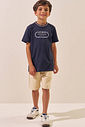 Bermuda em moletwill com elastano 97062 LucBoo Infantil Menino