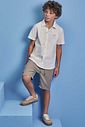 Conjunto de camisa em linho deluxe e bermuda em linho santorine com elastano 93324 Johnny Fox Teen Menino Conjunto de camisa em linho deluxe e bermuda em linho santorine com elastano 93324 Johnny Fox Teen Menino