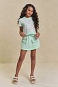 Conjunto de blusa em meia malha e short saia em moletom sem pelúcia 95930 Lilimoon Teen Menina Conjunto de blusa em meia malha e short saia em moletom sem pelúcia 95930 Lilimoon Teen Menina