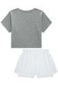 Conjunto de blusa em meia malha e shorts em malha yuki 96486 Lilimoon Teen Menina Conjunto de blusa em meia malha e shorts em malha yuki 96486 Lilimoon Teen Menina