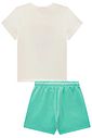 Conjunto de blusa em cotton e short saia em moletom sem pelúcia 98260 Vic Teen Menina Conjunto de blusa em cotton e short saia em moletom sem pelúcia 98260 Vic Teen Menina