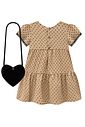 Vestido em crepe textura poá (acompanha bolsa) 21521 Kukiê Bebê Menina