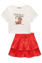 Conjunto de blusa em meia malha e saia em malha texturizada com shorts embutido 98960 Lilimoon Teen Menina Conjunto de blusa em meia malha e saia em malha texturizada com shorts embutido 98960 Lilimoon Teen Menina