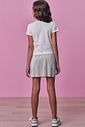 Conjunto de blusa em cotton e saia em plissado com shorts embutido 98524 Vic Teen Menina