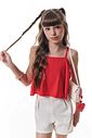 Conjunto de regata em viscose aruba e shorts em alfaiataria tecno cargo 95952 Vic Teen Menina