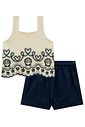 Conjunto de bata em cotton e shorts em sarja com elastano 21736 Infanti Infantil Menina Conjunto de bata em cotton e shorts em sarja com elastano 21736 Infanti Infantil Menina
