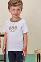 Conjunto de camiseta em meia malha e bermuda em moletom sem pelúcia 97911 LucBoo Infantil Menino