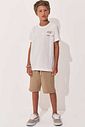 Conjunto de camiseta em meia malha e bermuda em linho santorine com elastano 97990 Johnny Fox Teen Menino