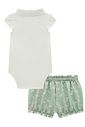 Conjunto de body em suedine com shorts em molecotton e faixa em meia malha 97005 Infanti Bebê Menina Conjunto de body em suedine com shorts em molecotton e faixa em meia malha 97005 Infanti Bebê Menina
