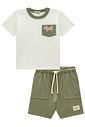 Conjunto de camiseta em malha textura e bermuda em molevisco com elastano 98219 LucBoo Infantil Menino Conjunto de camiseta em malha textura e bermuda em molevisco com elastano 98219 LucBoo Infantil Menino