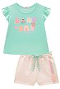 Conjunto de blusa em meia malha e shorts em moletom linho sem pelúcia 98380 Kukiê Infantil Menina Conjunto de blusa em meia malha e shorts em moletom linho sem pelúcia 98380 Kukiê Infantil Menina