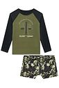 Conjunto de camiseta e sunga em malha UV dry com proteção UV50+ 96117 LucBoo Infantil Menino Conjunto de camiseta e sunga em malha UV dry com proteção UV50+ 96117 LucBoo Infantil Menino