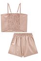 Conjunto de top cropped e short saia em tecido new positano 95205 Lilimoon Teen Menina