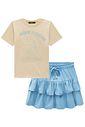 Conjunto de camiseta comfy em meia malha e saia em linho santorine com shorts embutido 95315 Lilimoon Teen Menina Conjunto de camiseta comfy em meia malha e saia em linho santorine com shorts embutido 95315 Lilimoon Teen Menina