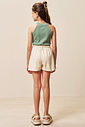 Conjunto de regata em canelado liz e short saia em sarja com elastano 94953 Vic Teen Menina Conjunto de regata em canelado liz e short saia em sarja com elastano 94953 Vic Teen Menina
