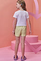 Conjunto de blusa em meia malha e shorts em molecotton 99134 Infanti Infantil Menina