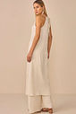 Vestido maxi midi em blend de linho com efeito levemente plissado. Acompanha saia forro 95618 Linzzi Vestido maxi midi em blend de linho com efeito levemente plissado. Acompanha saia forro 95618 Linzzi