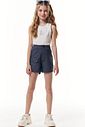 Conjunto de regata em canelado liz e shorts em alfaiataria premium melange 95951 Vic Teen Menina