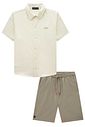 Conjunto de camisa em linho deluxe e bermuda em linho santorine com elastano 93324 Johnny Fox Teen Menino Conjunto de camisa em linho deluxe e bermuda em linho santorine com elastano 93324 Johnny Fox Teen Menino