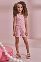 Conjunto de regata em canelado liz e shorts em moletom sem pelúcia 96545 Kukiê Infantil Menina