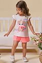 Conjunto de bata em meia malha com shorts em moletom sem pelúcia 94656 Infanti Infantil Menina Conjunto de bata em meia malha com shorts em moletom sem pelúcia 94656 Infanti Infantil Menina