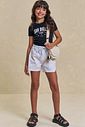 Shorts em sarja com elastano 94608 Lilimoon Teen Menina Shorts em sarja com elastano 94608 Lilimoon Teen Menina