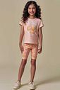 Conjunto de blusa em meia malha com biker em malha power 94649 Infanti Infantil Menina