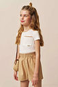 Conjunto de blusa em cotton e shorts em sarja com elastano 94962 Vic Teen Menina Conjunto de blusa em cotton e shorts em sarja com elastano 94962 Vic Teen Menina