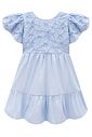 Vestido em tricoline listrado 3D floral 96892 Infanti Infantil Menina Vestido em tricoline listrado 3D floral 96892 Infanti Infantil Menina
