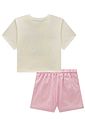Conjunto de blusa em meia malha e shorts em sarja com elastano 98814 Lilimoon Teen Menina Conjunto de blusa em meia malha e shorts em sarja com elastano 98814 Lilimoon Teen Menina
