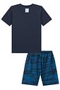 Conjunto de camiseta em meia malha e bermuda em nylon ergonomic com elastano 97973 Johnny Fox Teen Menino Conjunto de camiseta em meia malha e bermuda em nylon ergonomic com elastano 97973 Johnny Fox Teen Menino