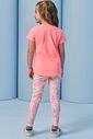 Conjunto de blusa alongada em meia malha e calça legging em malha power 95324 Infanti Infantil Menina