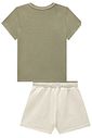 Conjunto de blusa em cotton e shorts em moletom sem pelúcia 98493 Vic Teen Menina Conjunto de blusa em cotton e shorts em moletom sem pelúcia 98493 Vic Teen Menina
