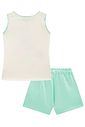 Conjunto de regata em canelado e shorts em moletom sem pelúcia 96320 Infanti Infantil Menina Conjunto de regata em canelado e shorts em moletom sem pelúcia 96320 Infanti Infantil Menina