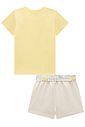 Conjunto de blusa em canelado liz e short saia em moletom linho sem pelúcia 95886 Infanti Infantil Menina Conjunto de blusa em canelado liz e short saia em moletom linho sem pelúcia 95886 Infanti Infantil Menina