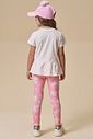 Conjunto de blusa alongada em meia malha e calça legging em malha power 96630 Infanti Infantil Menina