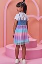 Conjunto de vestido em malha power e sobreposição em jeans e tule 97953 Infanti Infantil Menina Conjunto de vestido em malha power e sobreposição em jeans e tule 97953 Infanti Infantil Menina
