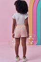 Conjunto de blusa em cotton e shorts em tricoline listrado 99647 Kukiê Infantil Menina