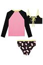 Trio de biquíni e blusa manga longa em malha UV50 97544 Vic Teen Menina Trio de biquíni e blusa manga longa em malha UV50 97544 Vic Teen Menina