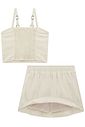 Conjunto de top e saia em alfaiataria brunello com shorts embutido 95658 Lilimoon Teen Menina