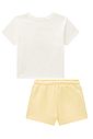 Conjunto de blusa em meia malha e shorts em moletom sem pelúcia 95908 Lilimoon Teen Menina